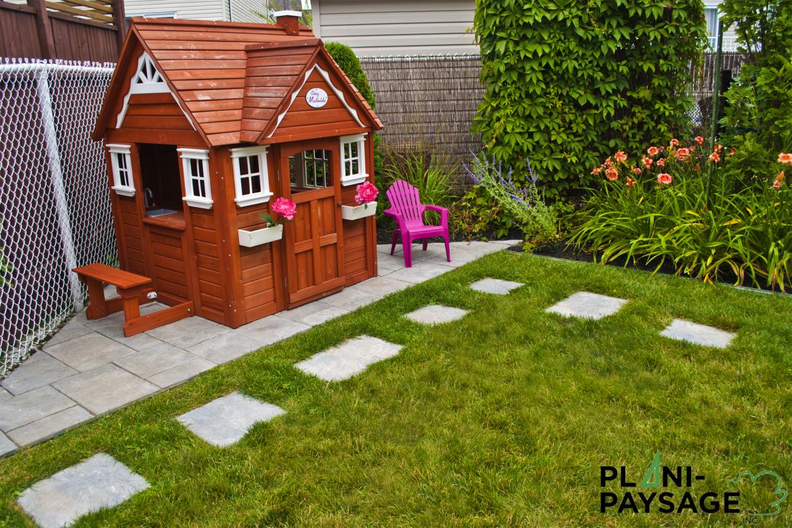 jardin d'enfants sur patio