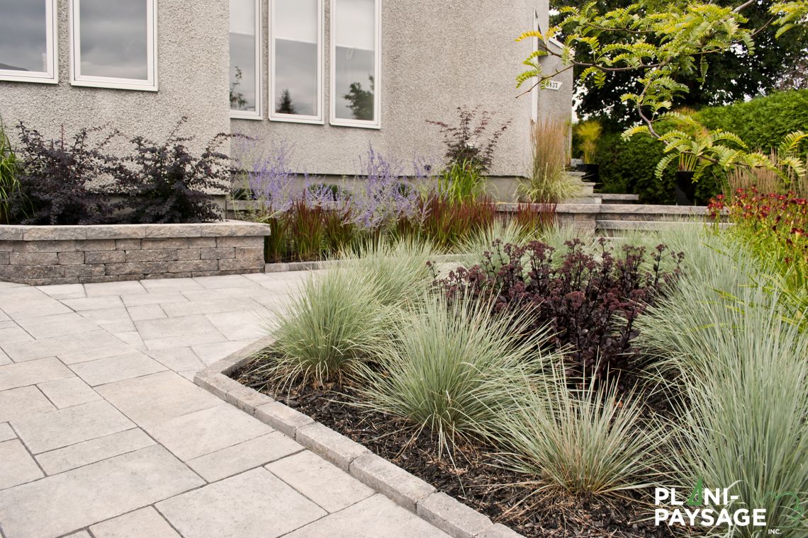 Allée en pavé de béton modulaire