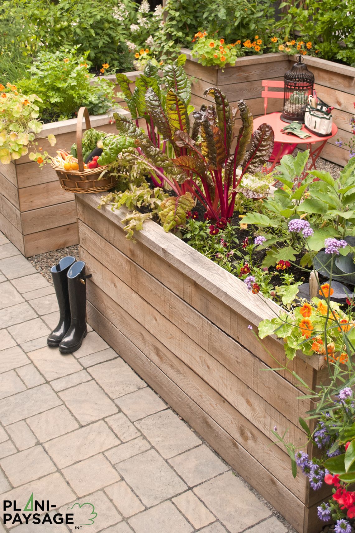 Potager avec bac surélevé