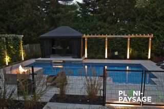 Aménagement extérieur piscine creusée à Laval